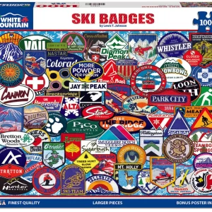Vintage Ski Badge Puzzle